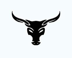 bull head silhouette vector