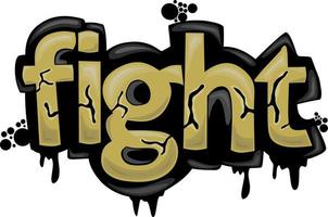 cool FIGHT writing graffiti design vector