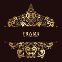 frame vintage gold concept floral abstract vector design