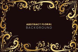 creative style doodle hand drawn flower art background vector gold color