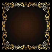 border frame gold creative design vector