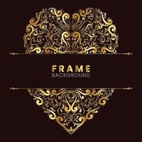 vintage frame flower abstract concept shape love vector design