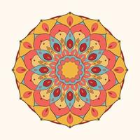 attractive color mandala design vector