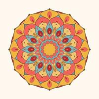 attractive color mandala design vector