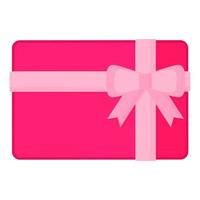 Rectangular pink box of chocolates with bow vector