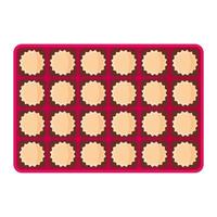 Open empty rectangular pink box of chocolates vector