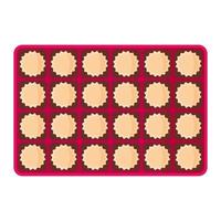 Open empty rectangular pink box of chocolates vector