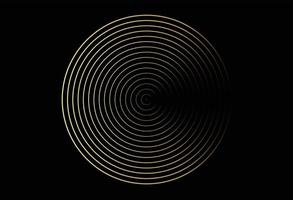 Concentric circle element. Gold luxurious color ring. Abstract  vector illustration for sound wave, golden graphic, Modern decoration for websites, posters, banners, template EPS10 vector