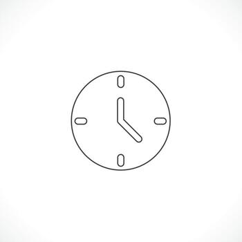 Clock icon. Clock Time symbol flat style. design web site icon, logo, app, UI. Illustration - Vector. EPS10. vector