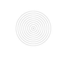 Concentric circle element. Black and white color ring. Abstract  vector illustration for sound wave, Monochrome graphic.