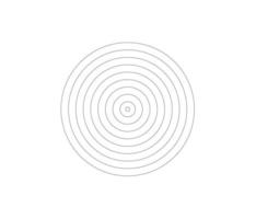 Concentric circle element. Black and white color ring. Abstract  vector illustration for sound wave, Monochrome graphic.