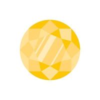 círculo amarillo piedra preciosa o gema. vector