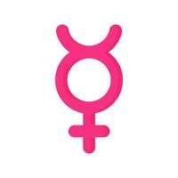 Pink gender symbol of non binary transgender. vector