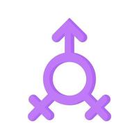 Violet gender symbol of bisexual. vector