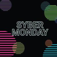 Illustration syber Monday vector