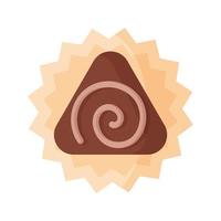 Triangle milk chocolate with icing vector