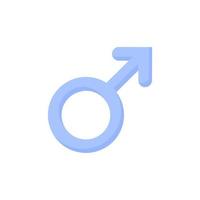 símbolo de género azul del hombre. vector