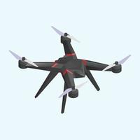 Drones quadrocopters isometric digital aircraft vector