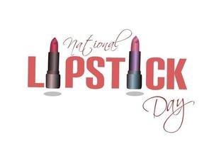 national lipstick day vector illustration