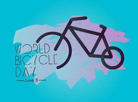 Ilustración de vector de día mundial de la bicicleta