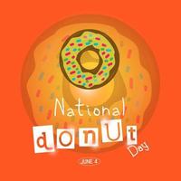national donut day vector illustration