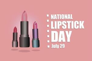National lipstick day vector illustration
