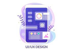 ui ux programador diseño plano ilustración vectorial vector