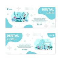 banner de ilustración de diseño plano dental editable de fondo cuadrado adecuado para redes sociales, alimentación, tarjetas, saludos, anuncios impresos y web en Internet vector