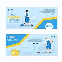 Home Cleaning Service Banner Editable of Square Background Suitable for Social media, Feed, Card, Greetings, Print and Web Internet Ads vector