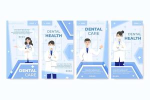 Dental Flat Design Illustration Post Editable of Square Background Suitable for Social media, Feed, Card, Greetings, Print and Web Internet Ads vector