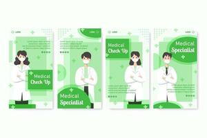 Medical Healthcare Flat Design Illustration Post Editable of Square Background Suitable for Social media, Banner, Brochure, Cover, Feed, Card, Greetings and Web Internet Ads Template vector