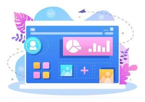 UI UX Programmer Flat Design Vector Illustration