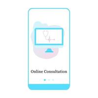 Application design for Online Doctor, Online Consultation, Virtual Doctor, Online Diagnosis. UI onboarding screen design. 3D isometric onboard mobile app template page. Modern flat vector illustration