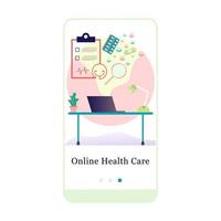 Application design for Online Doctor, Online Consultation, Virtual Doctor, Online Diagnosis. UI onboarding screen design. 3D isometric onboard mobile app template page. Modern flat vector illustration