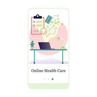 Application design for Online Doctor, Online Consultation, Virtual Doctor, Online Diagnosis. UI onboarding screen design. 3D isometric onboard mobile app template page. Modern flat vector illustration