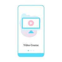 curso online, estudios universitarios, e-learning, formación empresarial, webinar. plantilla de banner de vector de menú para interfaz ux, desarrollo móvil de pantalla ui gui. diseño de sitio web ilustración plana isométrica 3d