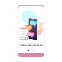 Application design for Online Doctor, Online Consultation, Virtual Doctor, Online Diagnosis. UI onboarding screen design. 3D isometric onboard mobile app template page. Modern flat vector illustration