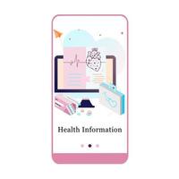 Application design for Online Medical Examination, Online Consultation, Online Diagnosis. UI onboarding screen design. 3D isometric onboard mobile app template page. Modern flat vector illustration.