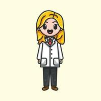 CUTE NURSE FOR CHARACTER, ICON, LOGO, STICKER AND ILLUSTRATION vector