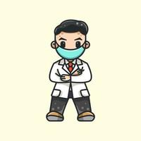 HANDSOME DOCTOR FOR CHARACTER, ICON, LOGO, STICKER AND ILLUSTRATION vector