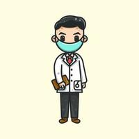 linda enfermera para personaje, icono, logotipo, pegatina e ilustración vector