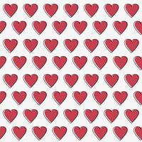 Simple hearts seamless vector pattern. Valentines day background. Flat design