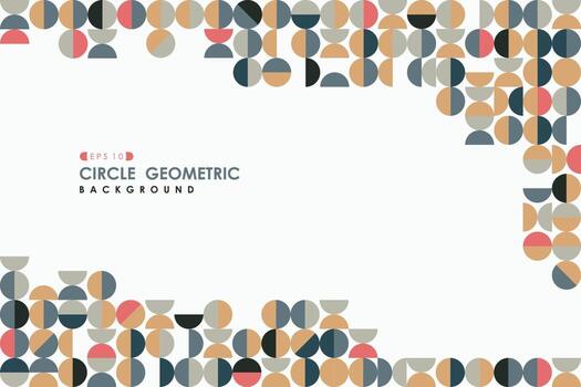 Abstract colorful circle pattern artwork tech background. illustration vector eps10