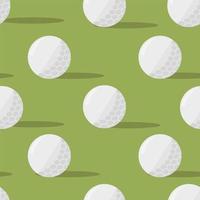 Golf balls. Seamless pattern on a green background. Vector EPS10 illustration