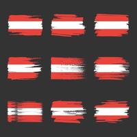 Austria flag brush strokes painted vector