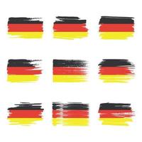 trazos de pincel de bandera de alemania pintados vector
