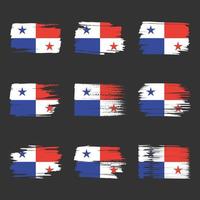 Panama flag brush strokes painted vector