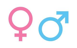 Male and female gender symbol icon illustration vector