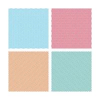 Wavy lines seamless pattern design set vector