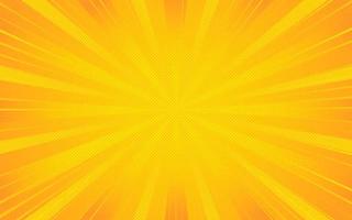 Yellow comic burst background vector